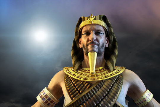 3D Illustration of a ancient Egyptian Pharaoh render 3D