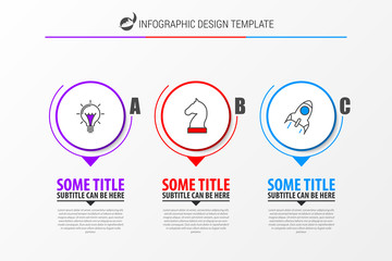 Infographic design template. Creative concept with 3 steps