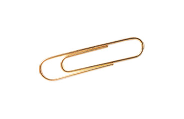 Paper clip on white background. School stationery