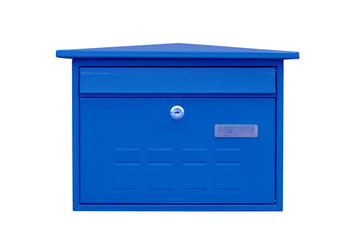 metal mailbox isolated on white background