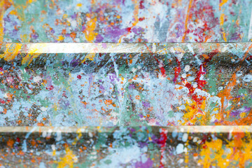 Abstract, hand painted colorful wooden background