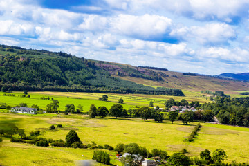 Beautiful hills and fields of Scotland
