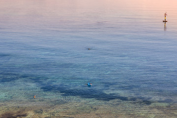 Badegäste aus Vogelperspektive. Can Picafort, Mallorca,  Serie Teil III