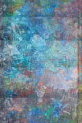 Abstract, hand painted colorful wooden background