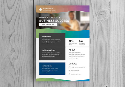 Multicolored Business Flyer Layout