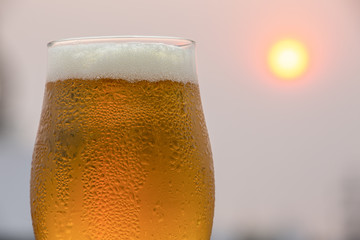 Frosty and detailed beer glass