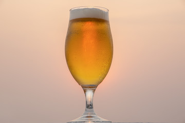 Frosty and detailed beer glass