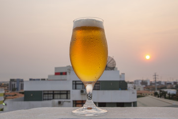 Frosty and detailed beer glass