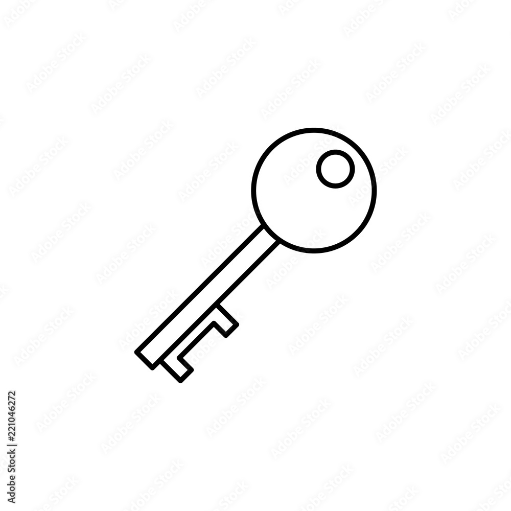Poster key icon. element of architecture icon for mobile concept and web apps. thin line key icon can be us
