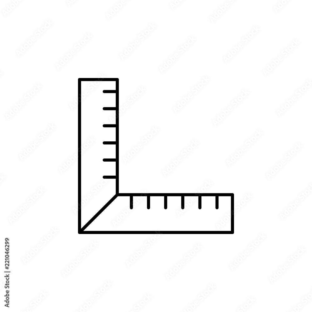 Poster ruler icon. Element of architecture icon for mobile concept and web apps. Thin line ruler icon can be used for web and mobile