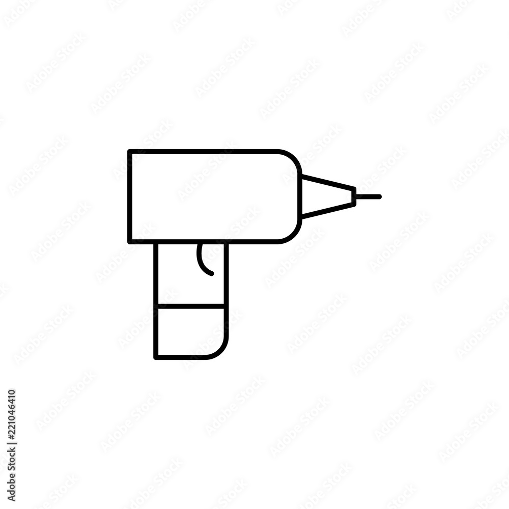 Poster drill icon. element of architecture icon for mobile concept and web apps. thin line drill icon can b