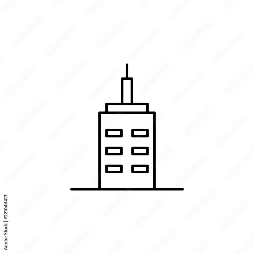 Poster building icon. element of architecture icon for mobile concept and web apps. thin line building icon