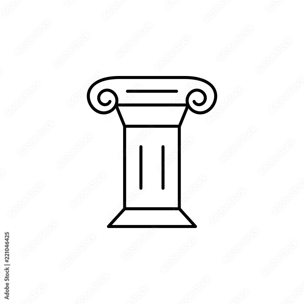 Poster column icon. element of architecture icon for mobile concept and web apps. thin line column icon can