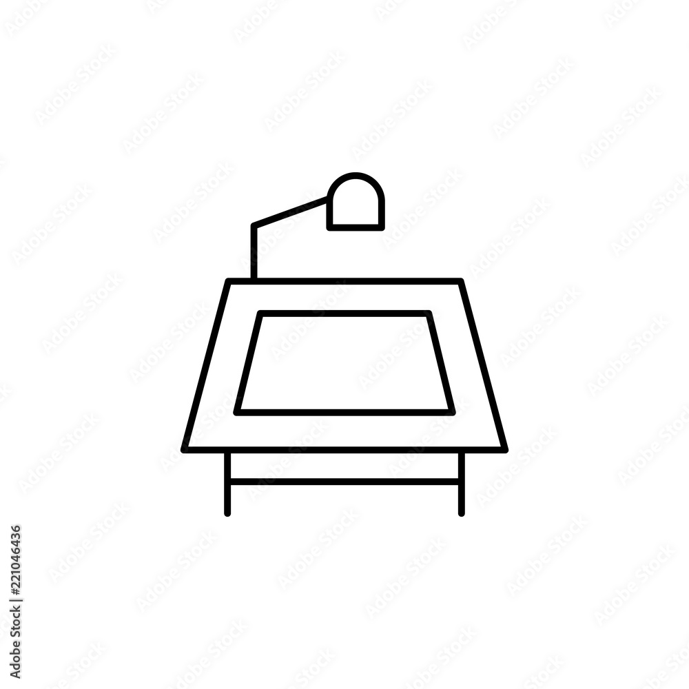 Poster desktop icon. element of architecture icon for mobile concept and web apps. thin line desktop icon c
