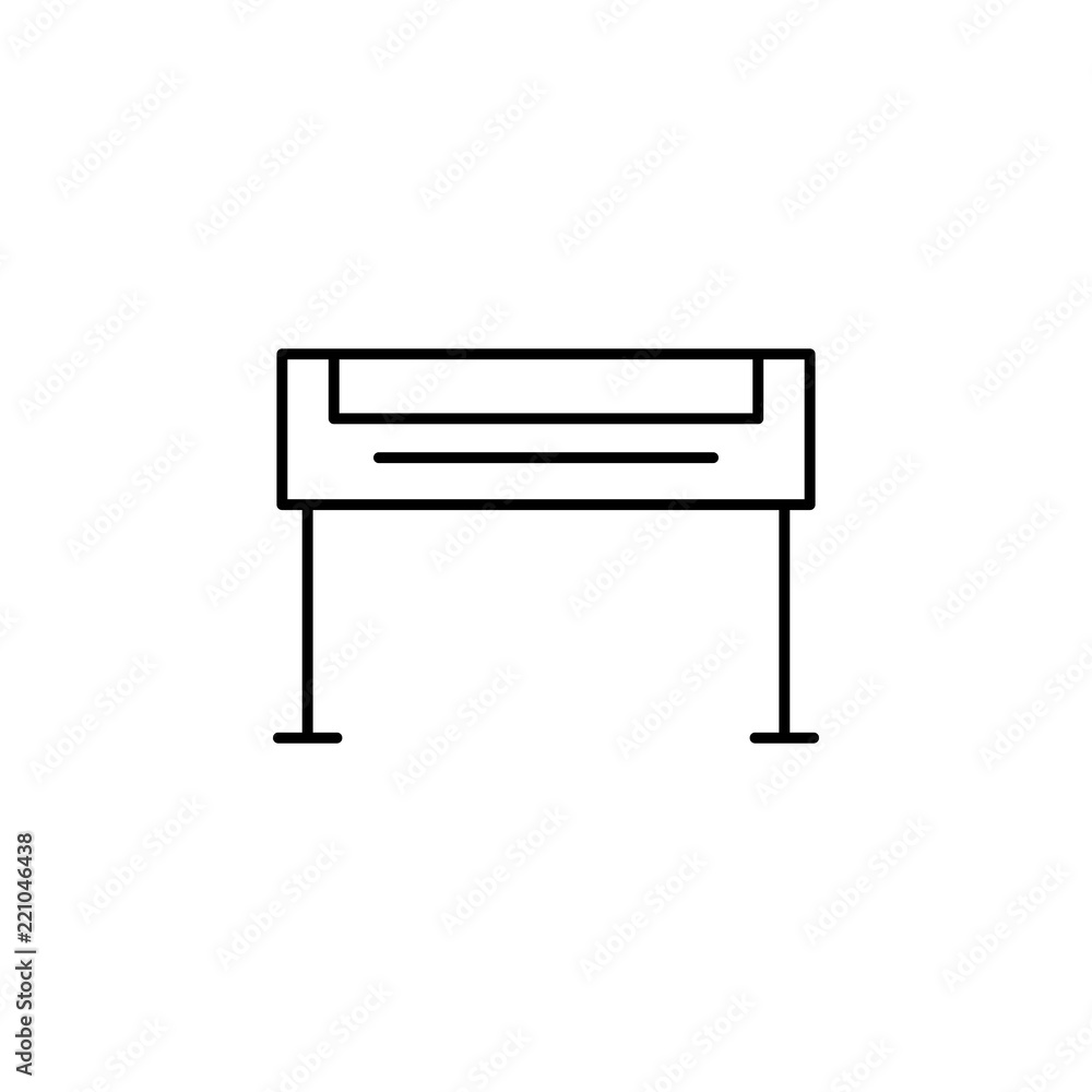 Poster printer icon. element of architecture icon for mobile concept and web apps. thin line printer icon c