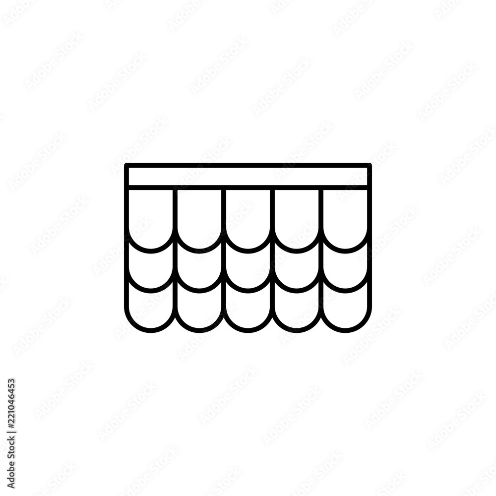 Aufkleber roof icon. element of architecture icon for mobile concept and web apps. thin line roof icon can be 