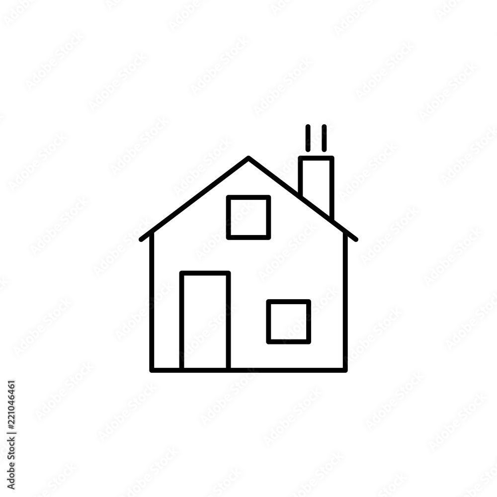 Poster house icon. element of architecture icon for mobile concept and web apps. thin line house icon can b
