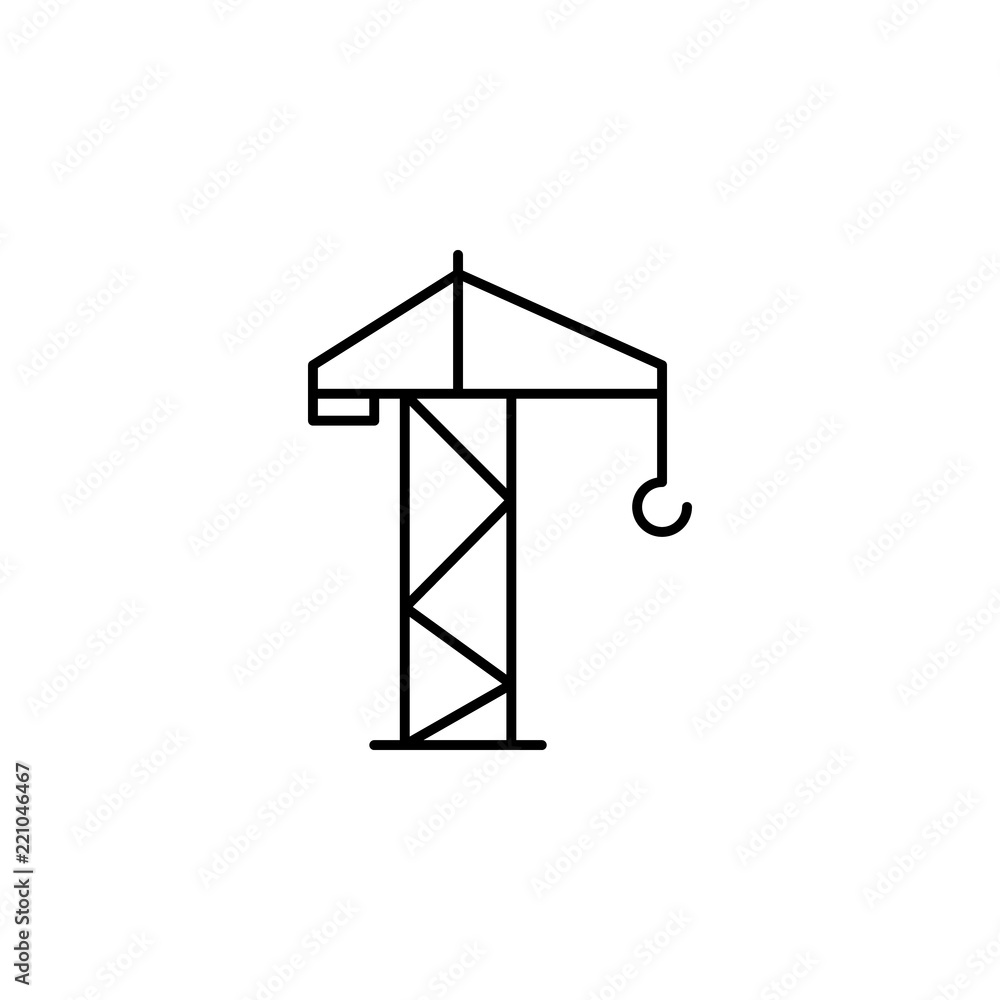 Poster crane icon. element of architecture icon for mobile concept and web apps. thin line crane icon can b