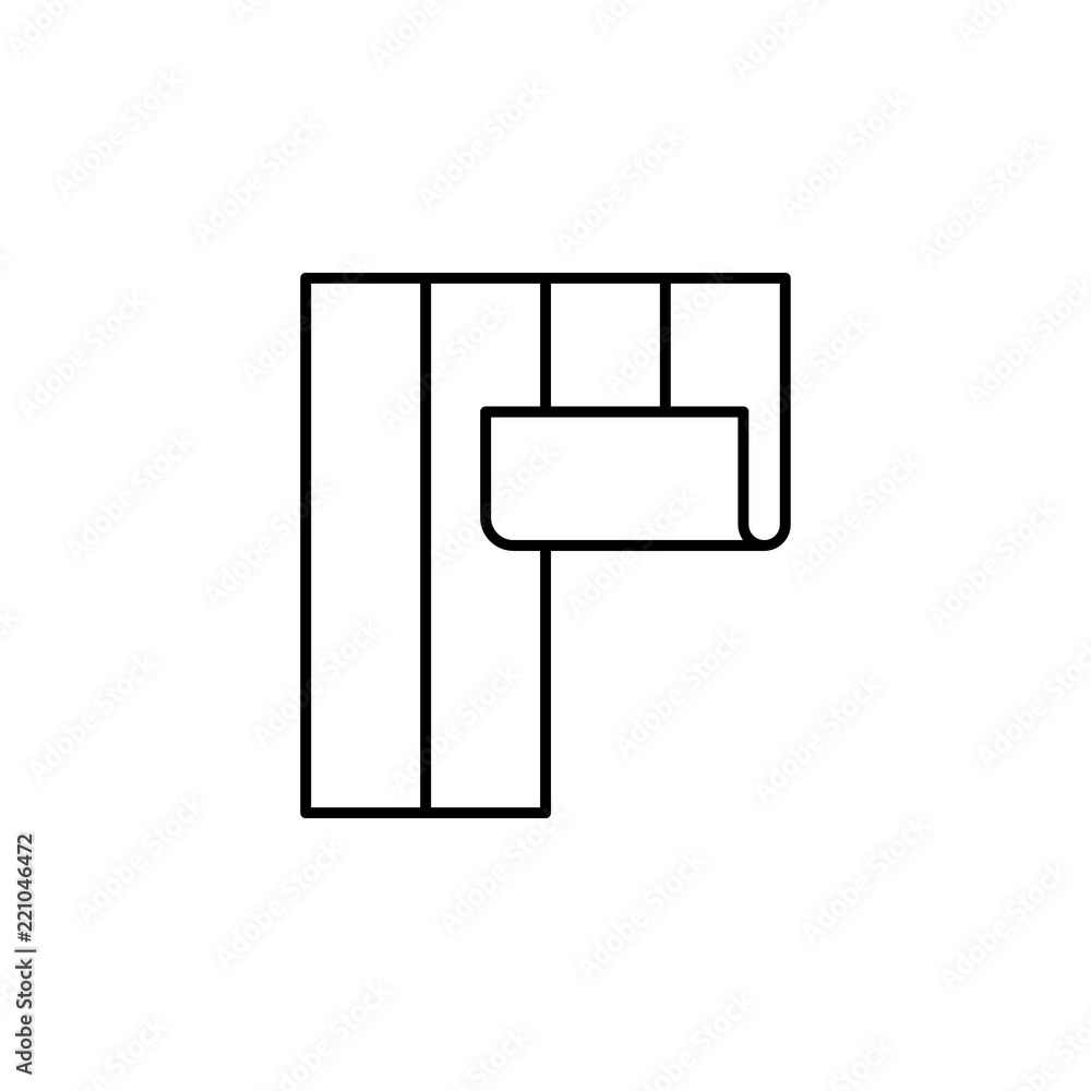 Poster wallpaper icon. element of architecture icon for mobile concept and web apps. thin line wallpaper ic