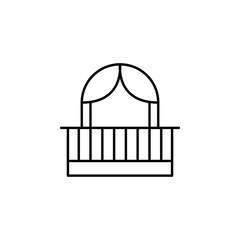 facade balcony icon. Element of architecture icon for mobile concept and web apps. Thin line facade balcony icon can be used for web and mobile