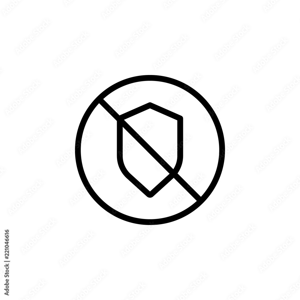 Aufkleber prohibition of protection icon. element of prohibition sign for mobile concept and web apps icon. th