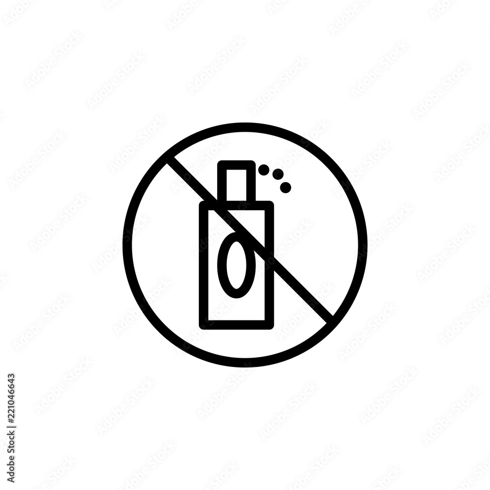 Poster prohibition of painting icon. element of prohibition sign for mobile concept and web apps icon. thin