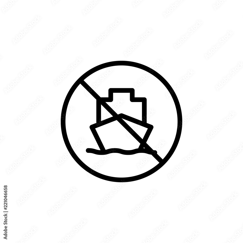 Poster prohibition of carriage icon. element of prohibition sign for mobile concept and web apps icon. thin