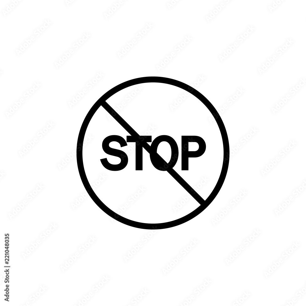 Poster ban icon. element of prohibition sign for mobile concept and web apps icon. thin line icon for websi
