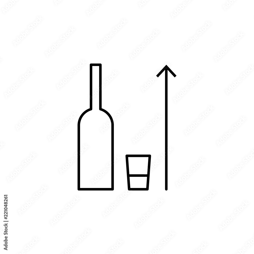 Poster high percentage icon. element of arrow and object icon for mobile concept and web apps. thin line hi