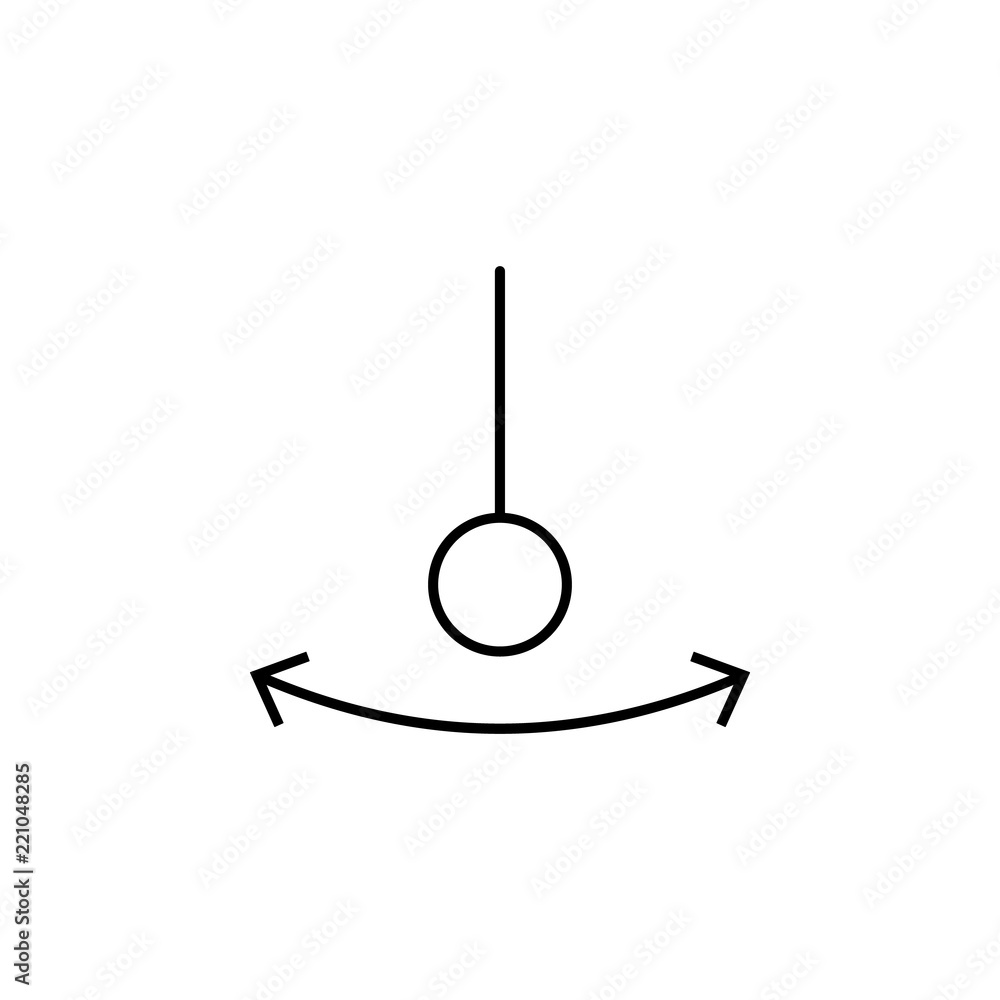 Poster pendulum icon. element of arrow and object icon for mobile concept and web apps. thin line pendulum 