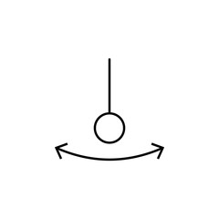 pendulum icon. Element of arrow and object icon for mobile concept and web apps. Thin line pendulum icon can be used for web and mobile