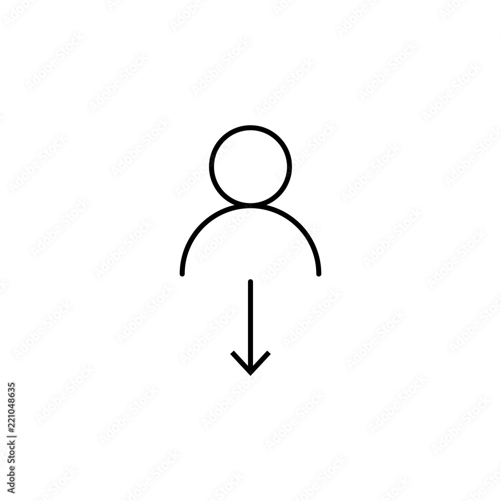 Poster team new employee icon. element of arrow and object icon for mobile concept and web apps. thin line 