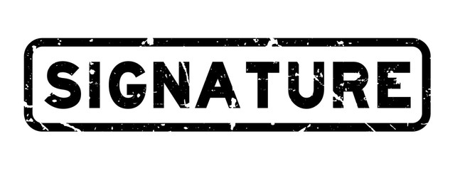 Fototapeta premium Grunge black signature word square rubber seal stamp on white background