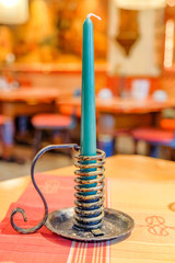 Classic candle in room