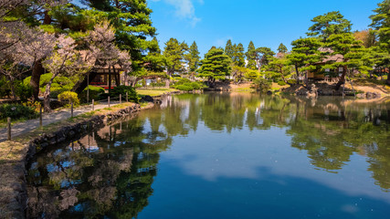 Fototapeta na wymiar Oyakuen medicinal herb garden in Aizuwakamatsu, japan