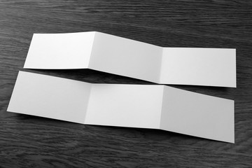 Mockup of white booklet