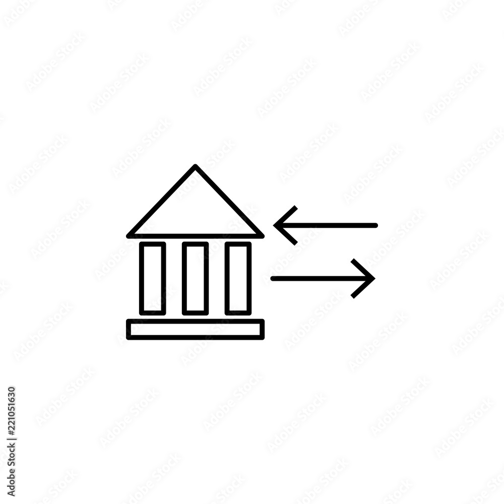 Poster exchange icon. element of business icon for mobile concept and web apps. thin line exchange icon can