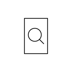 document search icon. Element of business icon for mobile concept and web apps. Thin line document search icon can be used for web and mobile