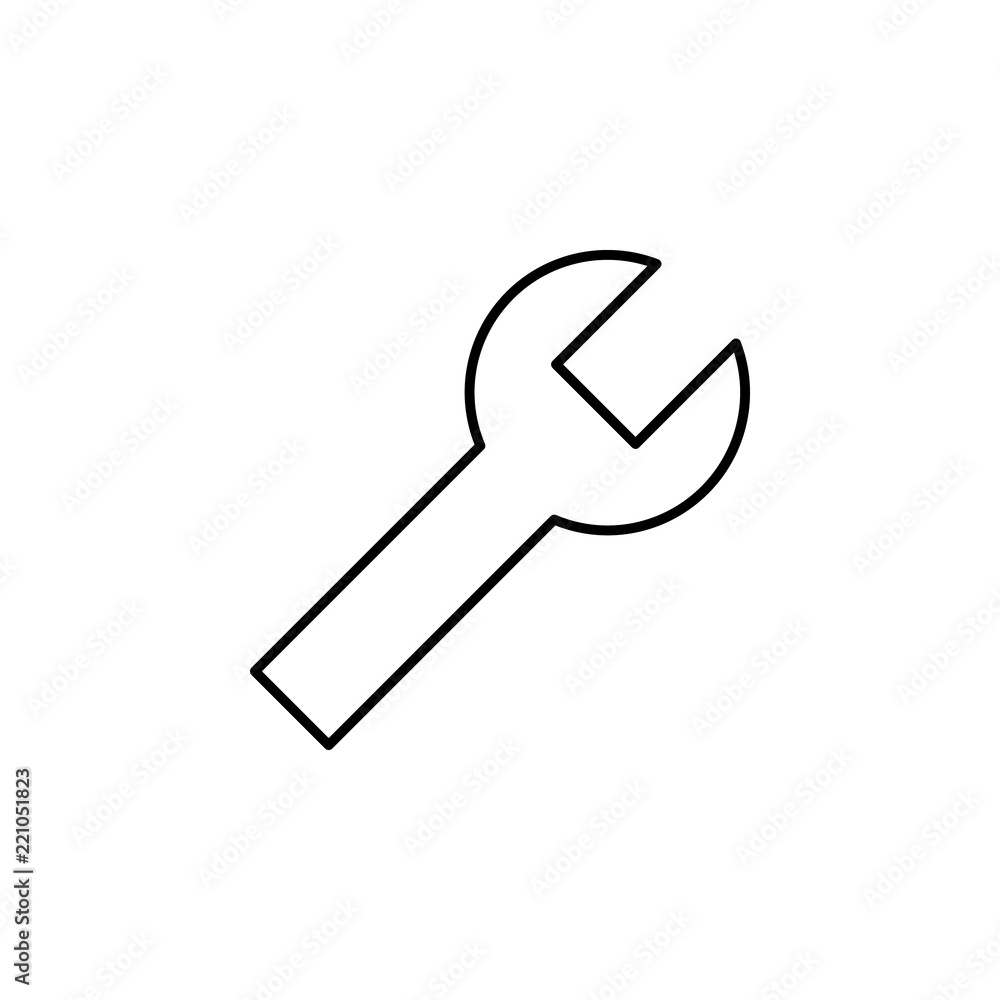 Poster wrench icon. Element of business icon for mobile concept and web apps. Thin line wrench icon can be used for web and mobile