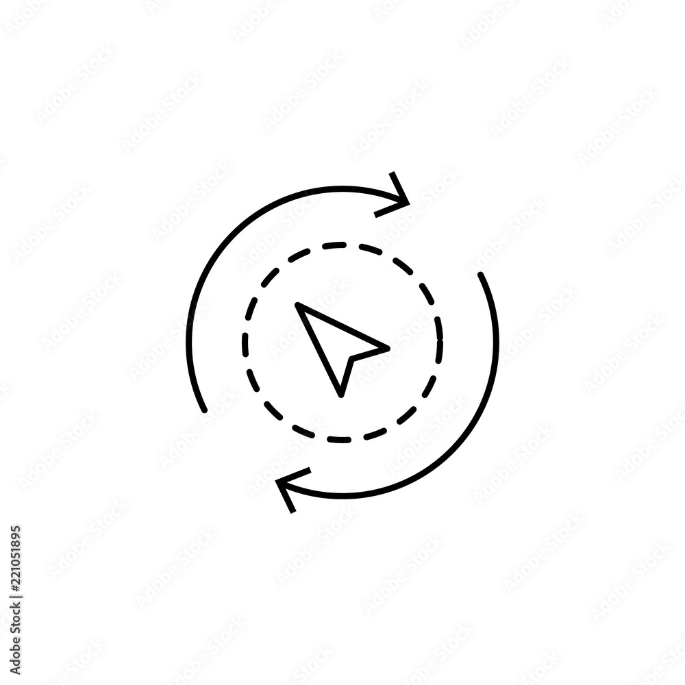 Poster compass icon. Element of business icon for mobile concept and web apps. Thin line compass icon can be used for web and mobile