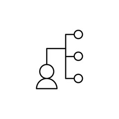 job distribution icon. Element of business icon for mobile concept and web apps. Thin line job distribution icon can be used for web and mobile