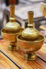 pour water brass