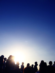 Fototapeta premium People in Sunset