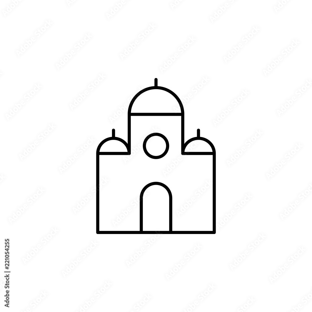 Poster mosque icon. element of building and landmark outline icon for mobile concept and web apps. thin lin