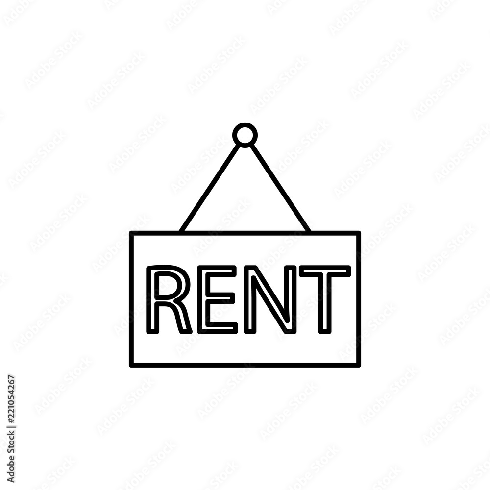 Poster rent icon. element of building and landmark outline icon for mobile concept and web apps. thin line 