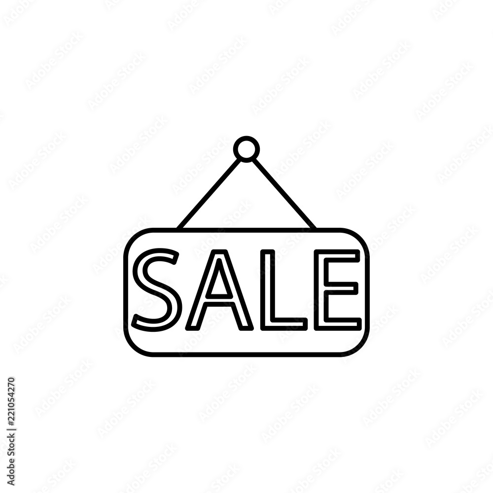 Poster sale icon. element of building and landmark outline icon for mobile concept and web apps. thin line 