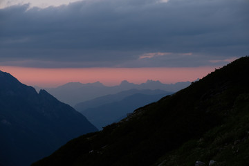 sunset in the mountains