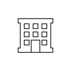 block icon. Element of building and landmark outline icon for mobile concept and web apps. Thin line block icon can be used for web and mobile