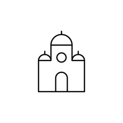 mosque icon. Element of building and landmark outline icon for mobile concept and web apps. Thin line mosque icon can be used for web and mobile