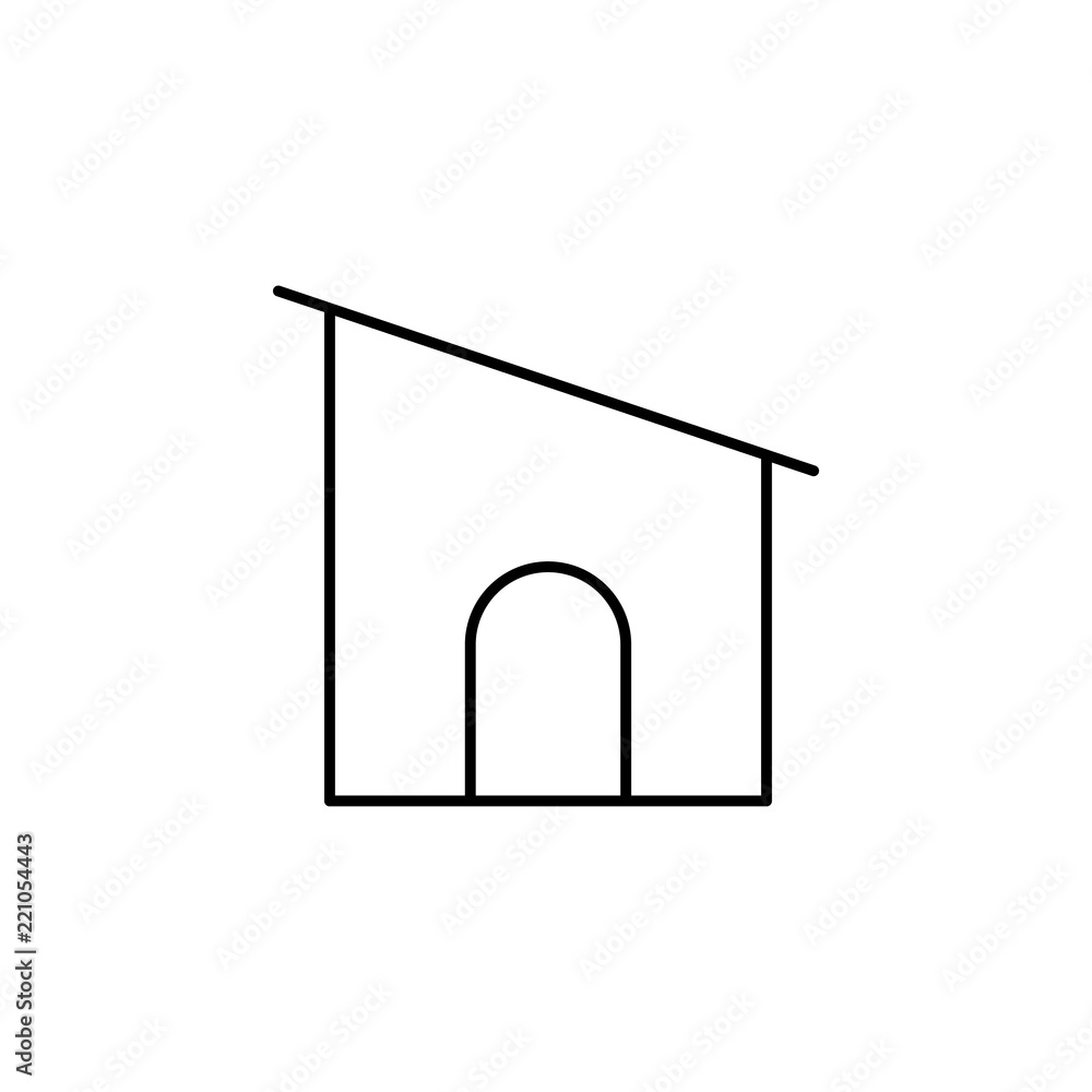 Poster apartment icon. element of building and landmark outline icon for mobile concept and web apps. thin 